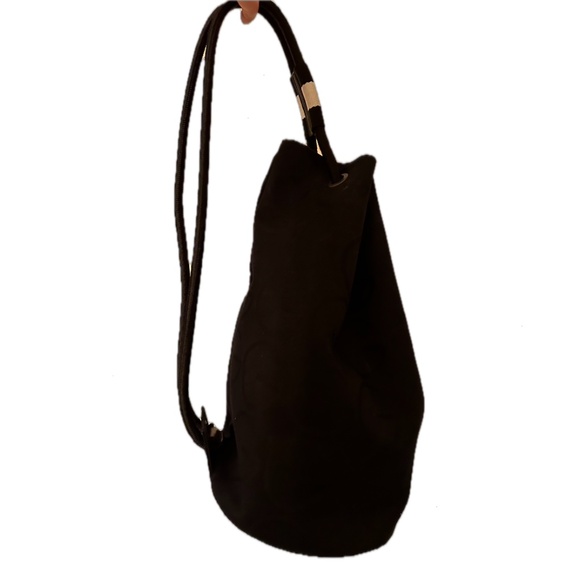 RARE Gucci Black GG Monogram Canvas Sling Backpack Bag - Picture 3 of 6